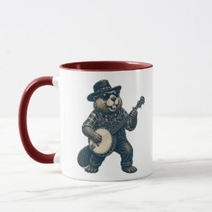 Mug Drôle Art de musique country vintage bluegrass cas