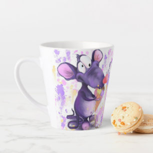 Mug drôle avec une bonne souris violette Mange de 