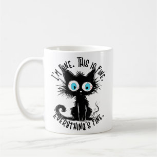 Mug Drôle Black Cat Art C'est bon Je suis parfait Tout
