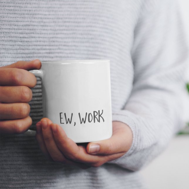 Mug Drôle bureau à domicile citations Coworker noir bl (Créateur téléchargé)