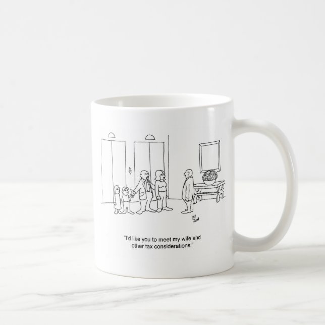 Mug Drôle cadeau comptable de famille de dessin animé! (Droite)