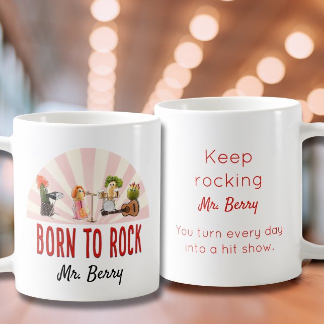 Mug Drôle cadeau enseignant - Personnalisé Cool Rock L (Créateur téléchargé)