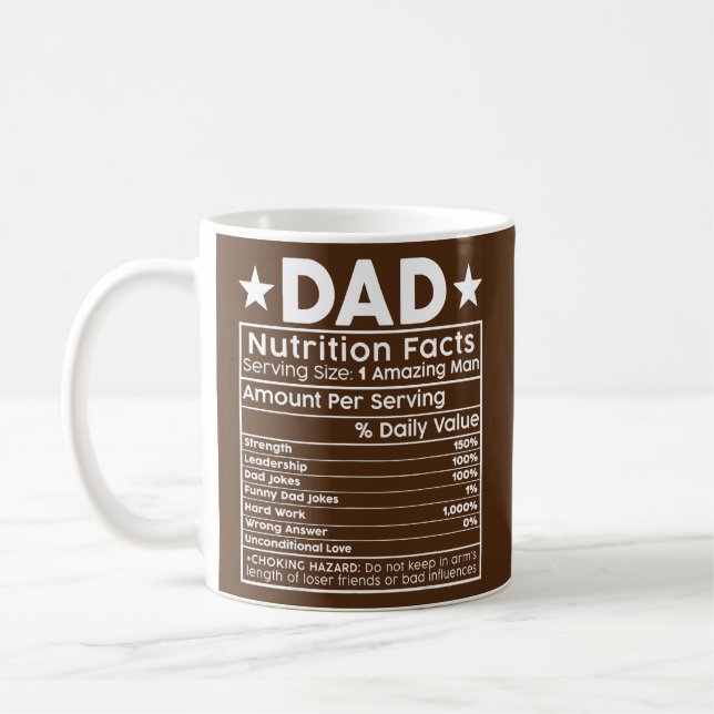 Mug Drôle cadeau Homme Fête des pères Papa Nutrition F (Gauche)