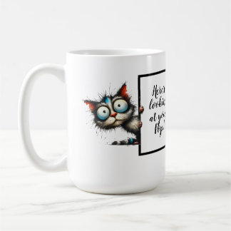 Mug Drôle cadeau papa avec drôle et bizarre chat