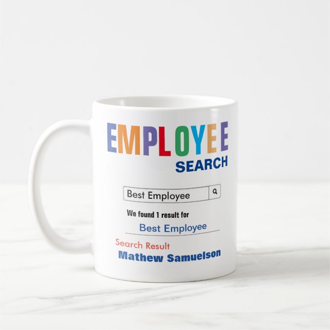 Mug Drôle cadeau personnalisé meilleur employé (Gauche)