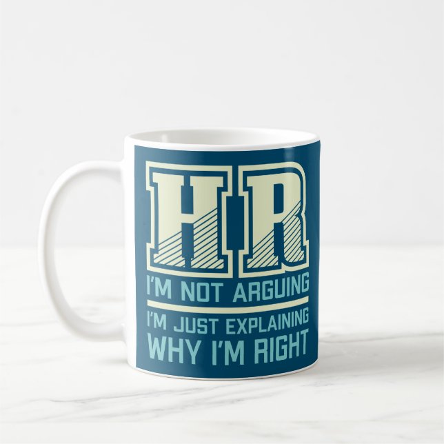 Mug Drôle cadeau pour la personne HR | Travailleur des (Gauche)