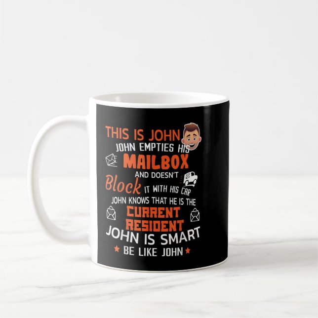 Mug Drôle Cadeau Transporteur De Courrier Pour Postman (Gauche)