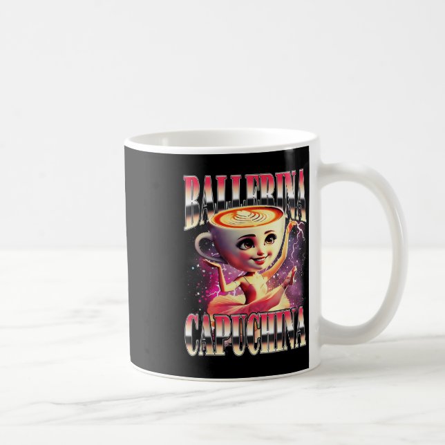 Mug Drôle Cappuccina Ballerina Cappuccino Danseuse Caf (Droite)