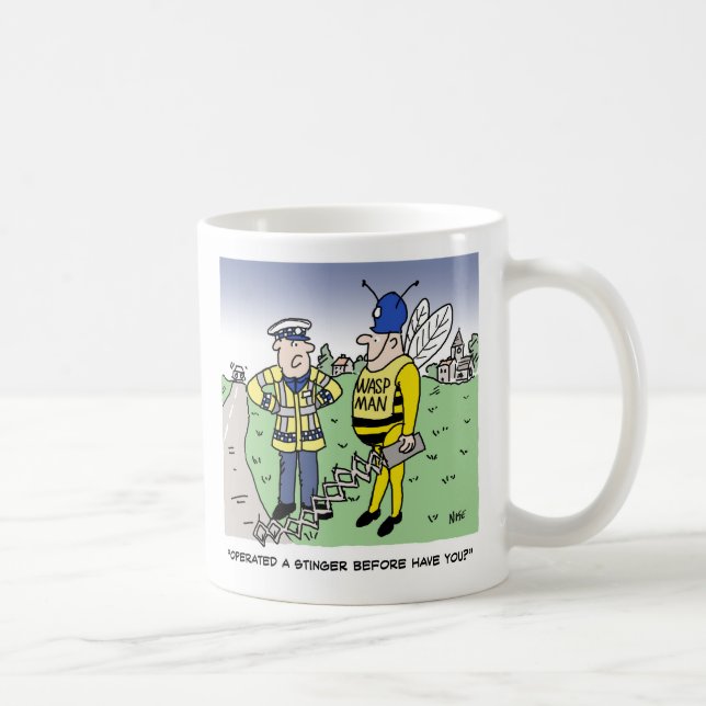 Mug Drôle caricature de la police de la circulation au (Droite)