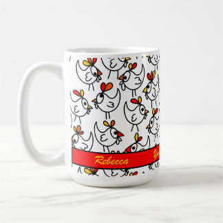 Mug Drôle Cartoon Poulets Motif Personnalisé