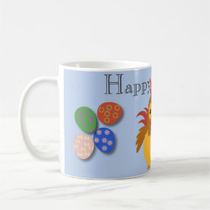 Mug Drôle Cartoon Rooster Carte de vacances de Pâques