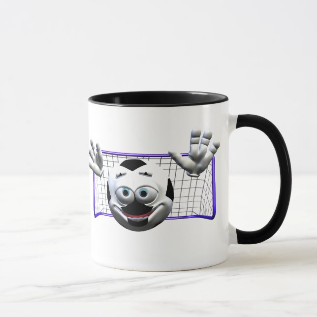 Mug Drôle Cartoon Soccer Ball (Droite)