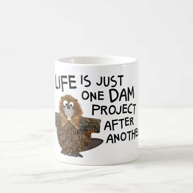 Mug Drôle Castor occupé pour lui ou son thé cadeau ou (Centre)