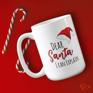 Mug Drôle Cher Père Noël (Je peux expliquer ...) Perso