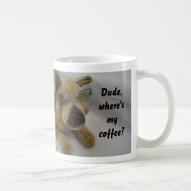 Mug Drôle chien avec café dire (Droite)
