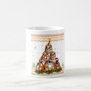 Mug Drôle chien de boîte de Noël arbre de Noël Santa H