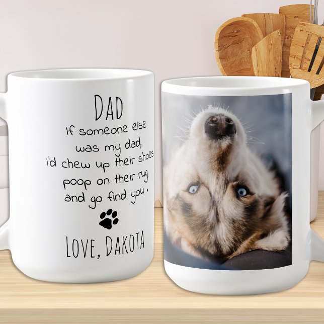 Mug Drôle Chien Papa Personnalisé Animaux de compagnie (Créateur téléchargé)