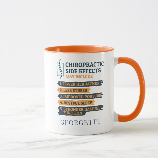 Mug Drôle Chiropractic Personnalisé Effets secondaires (Droite)