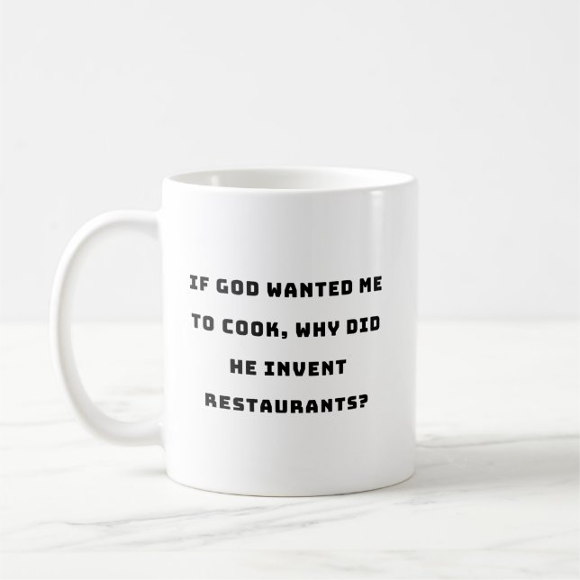 Mug Drôle Citation de femme de ménage, je déteste Cuis (Gauche)