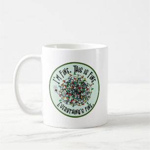 Mug Drôle Citation de Noël Tangled Lumières Je vais bi