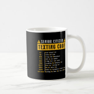 Mug Drôle citoyen âgé &# s Code de texture Gif Vintag