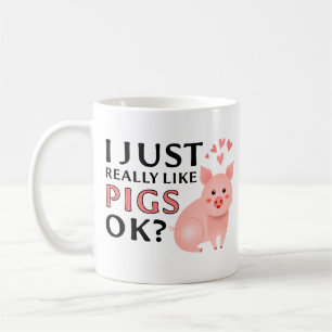 Mug Drôle Cochon appréciation, J'Aime Vraiment Les Coc