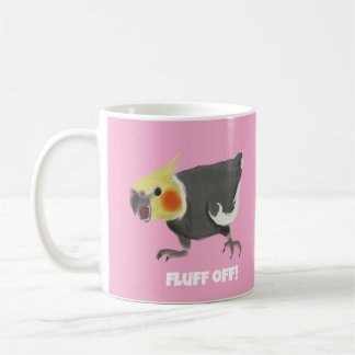 Mug Drôle Colère Normal Gris Cockatiel Fluff Off