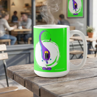 Mug Drôle, Coloré, Excentrique, Personnage de Dessin A
