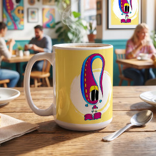 Mug Drôle, Coloré, Excentrique, Personnage de Dessin A