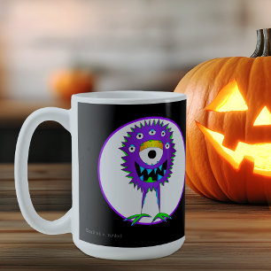 Mug Drôle, Coloré, Monstre De Dessin, Halloween