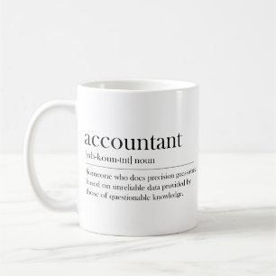 Mug Drôle comptable Définition Don Pour Comptable
