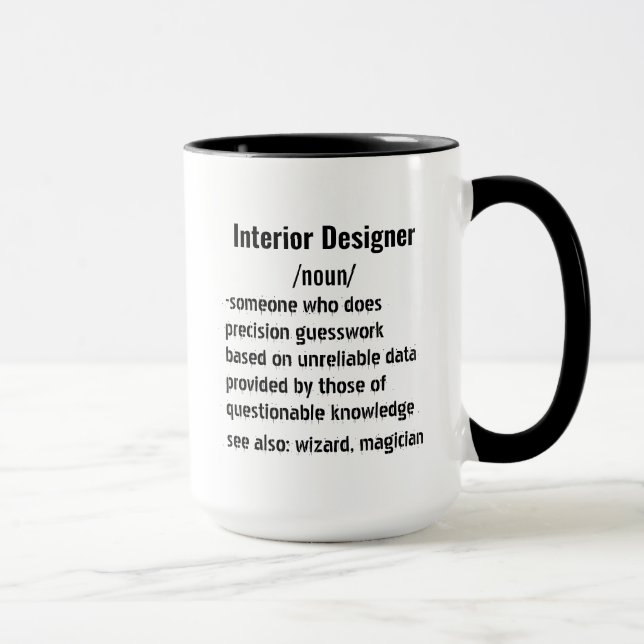 Mug Drôle Concepteur d'intérieur Définition cadeaux ho (Droite)