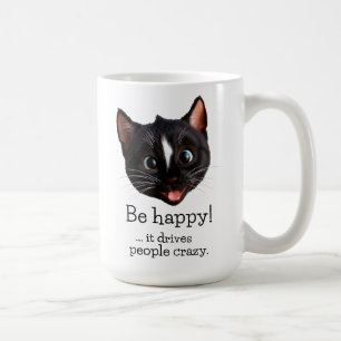 Mug Drôle Conception Chat - Soyez Heureux Il Rend Les 