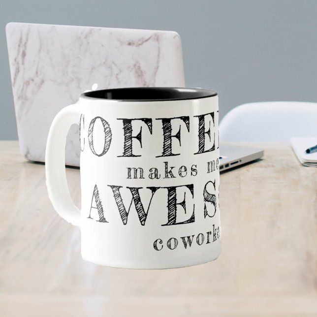 Mug Drôle coworker personnalisé typographie citation c (Créateur téléchargé)