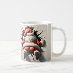 Mug Drôle Crashing Santa Claus Design