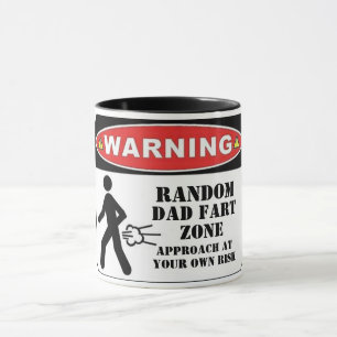 Mug drôle d'avertissement papa fart zone cadeau père d
