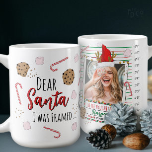 Mug Drôle de cher Père Noël (j'ai été encadré) Mugshot