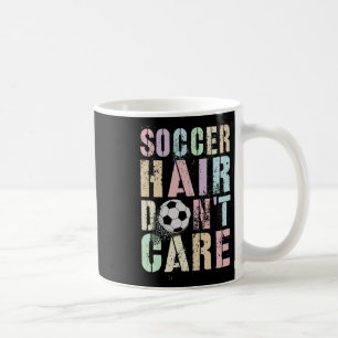 Mug Drôle de cheveux de football, on s'en fiche, entra