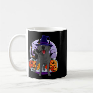 Mug Drôle de chien labrador noir Halloween sorcière