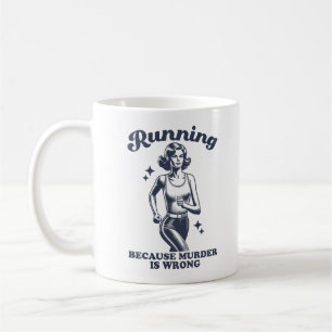 Mug Drôle de course parce que le meurtre est faux Rétr