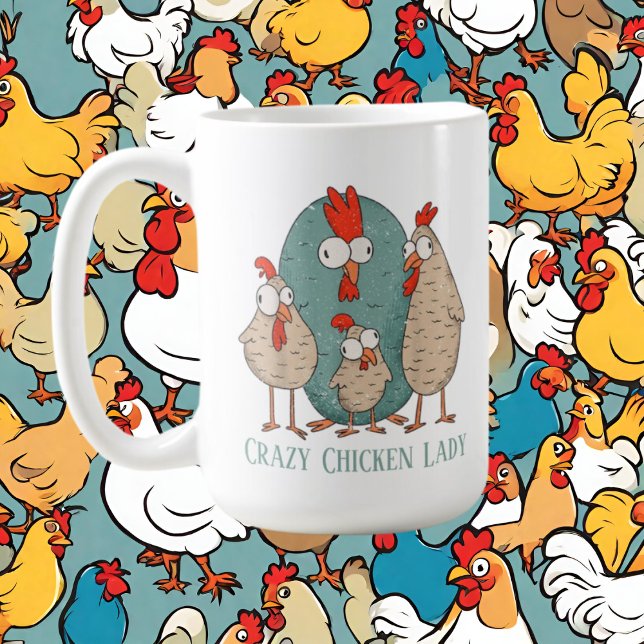 Mug drôle de dame de poulet (Créateur téléchargé)