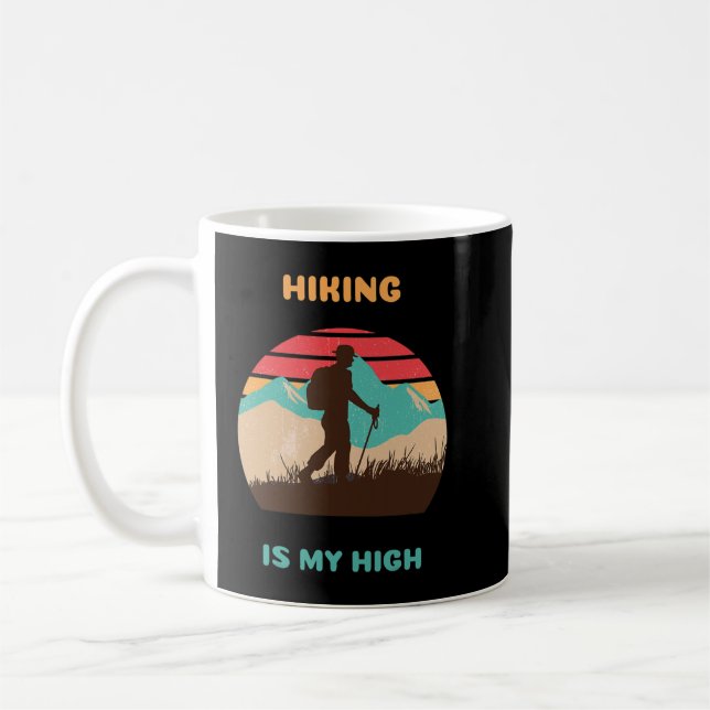 Mug Drôle de dire Randonnée est mon haut (Gauche)