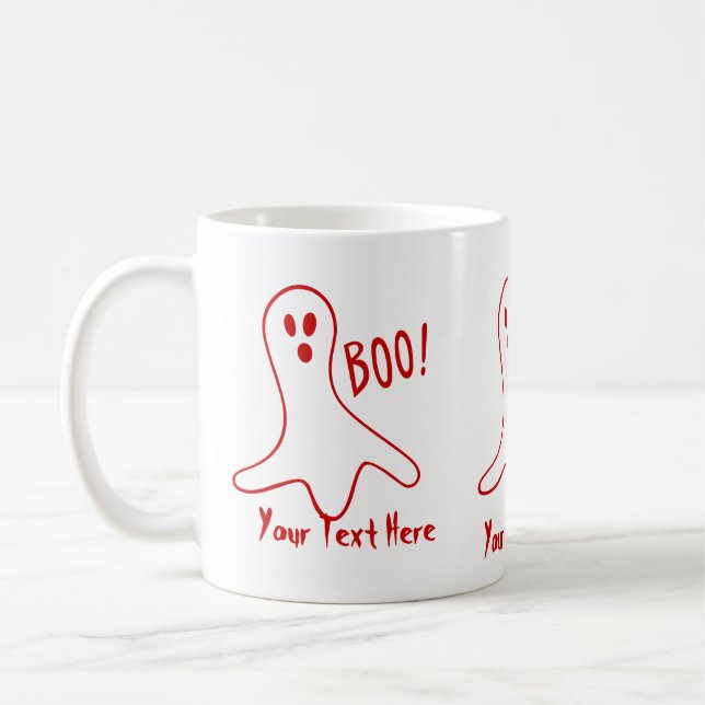Mug drôle de fantôme crier boo halloween design graphi (Gauche)