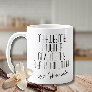 Mug Drôle de Fille à Maman Cadeau Personnalisé Mignon