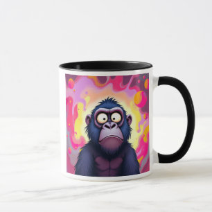 Mug Drôle de gorille avec sa tête bizarre.