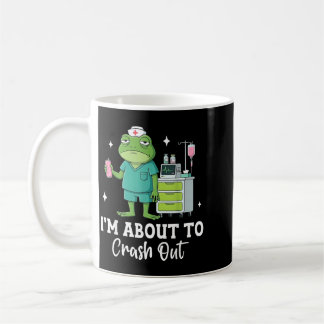 Mug Drôle de grenouille infirmière fatiguée Je suis su