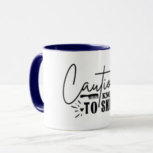Mug Drôle de mise en garde... Coiffeur minimaliste