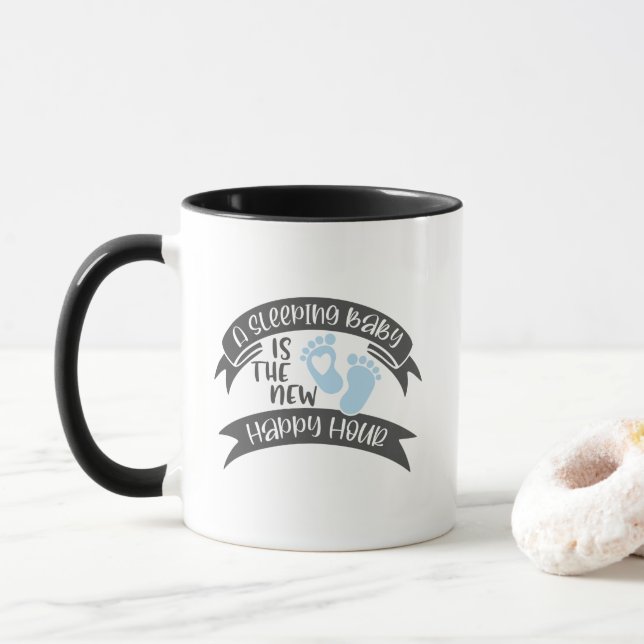 Mug Drôle De Nouveaux Parents Dormir Bébé Est Bonne He (Avec donut)