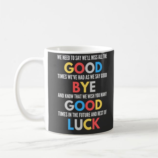 Mug Drôle de partir Adieu (Gauche)