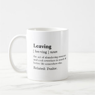 Mug Drôle De Partir Pour Un Coworker Quittant Adieu